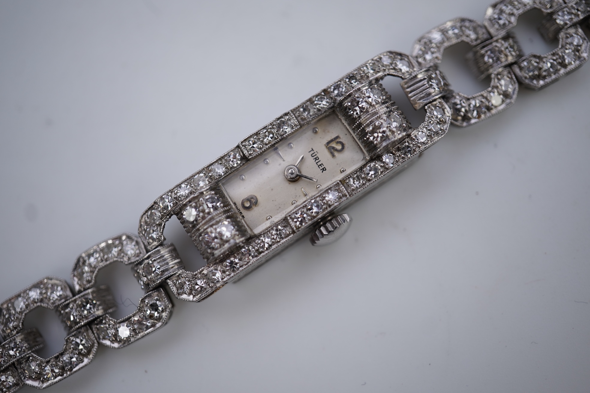 Türler, an Art Deco diamond cocktail watch, 1930s
